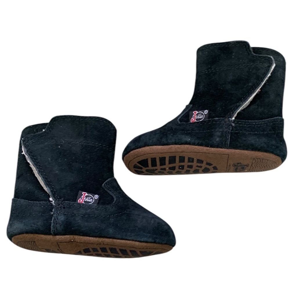 Justin Baby Real  Leather Cowboy/ Cowgirl Booties Size 2